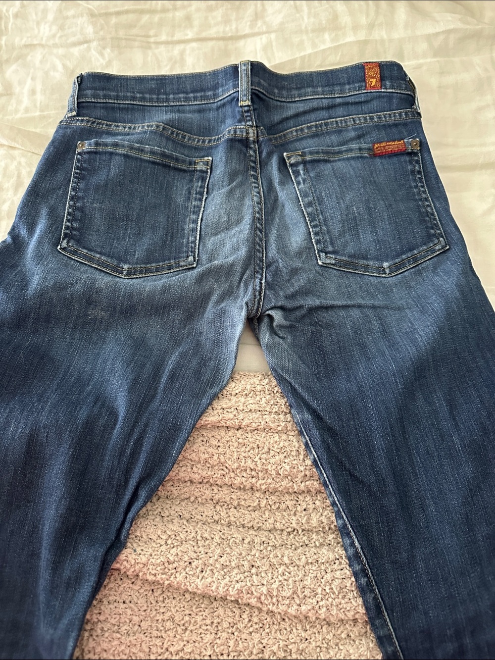 7 For All Mankind Women’s Dark Blue Skinny Jeans - Picture 5 of 6